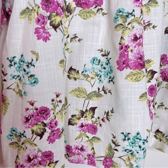 Matilda Jane Enchanted Garden Art School Mixed-Print Peasant Top Size 6 - Picture 7 of 12